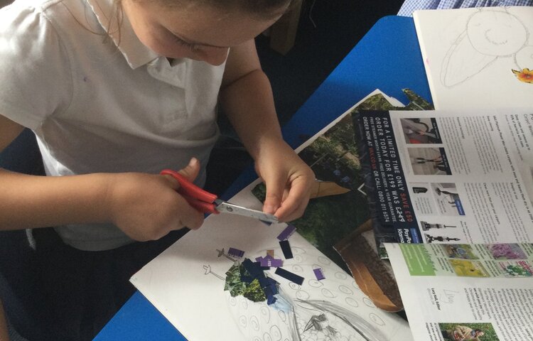 Image of Our collages birds in class 2!