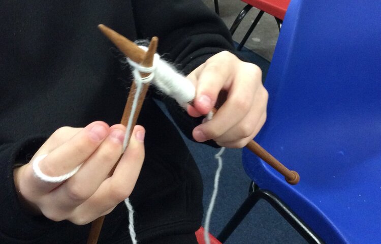 Image of Knitting begins