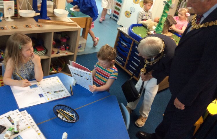 Image of Special visitors to Class 1!