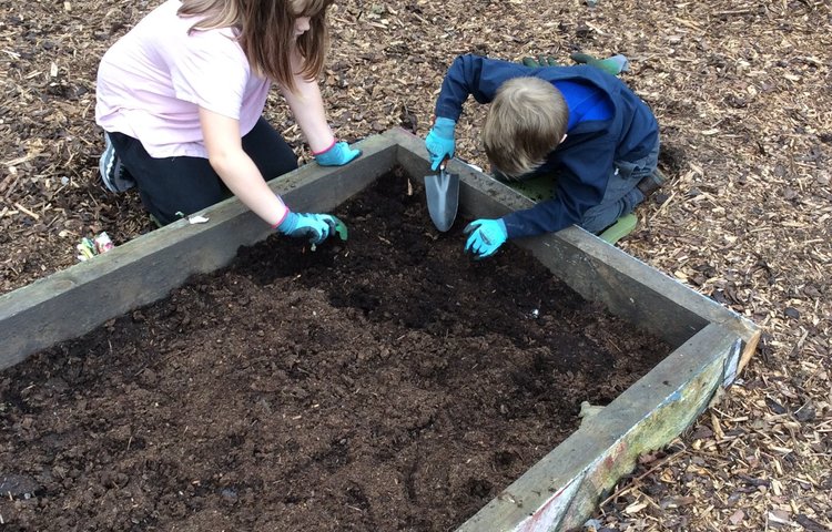 Image of fun in our outdoor classroom!