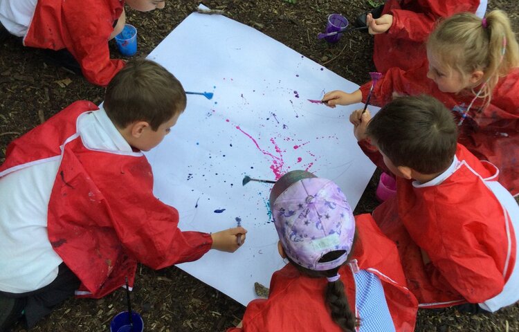 Image of Rainbow fish outdoor art