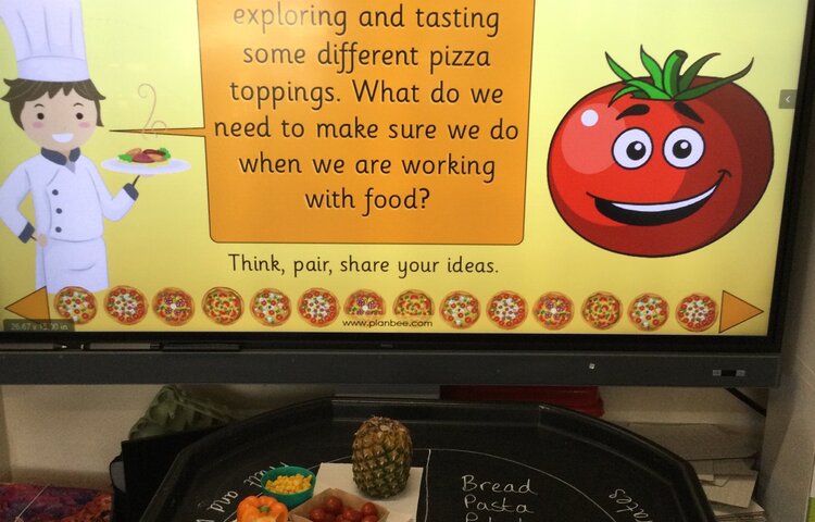 Image of Tasting pizza toppings