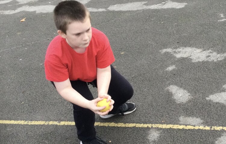 Image of Throwing and catching skills in PE