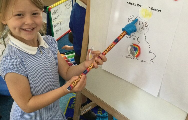 Image of Class 1s weather report!