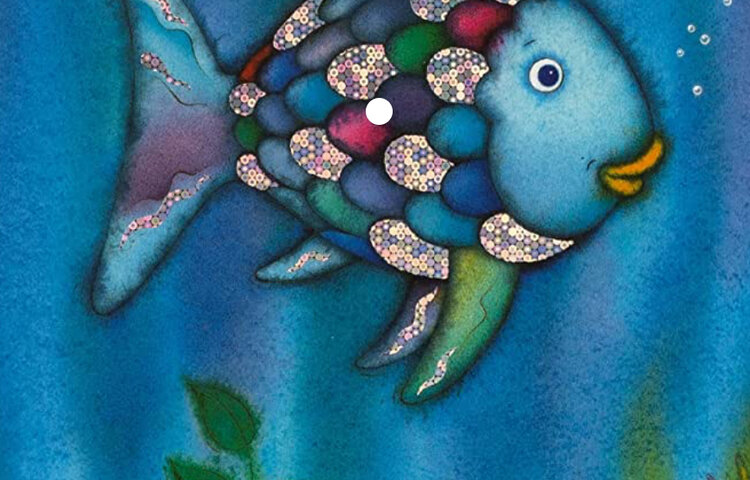 Image of Rainbow Fish writing 