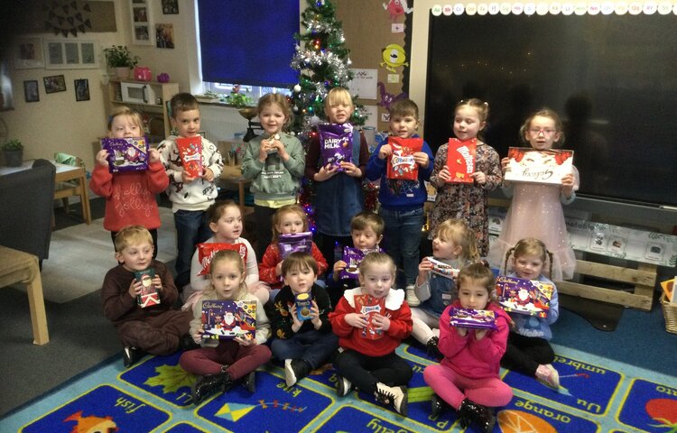 Image of Wow, what generous chocolate donations from Class 1