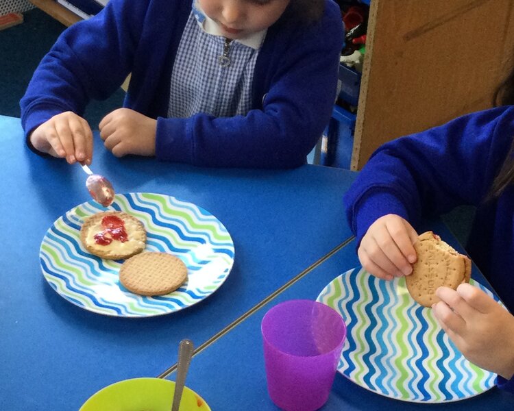 Image of Jam biscuit sandwiches