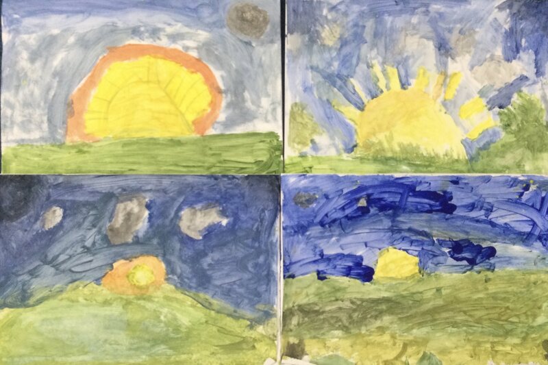 Image of Sunrise paintings 