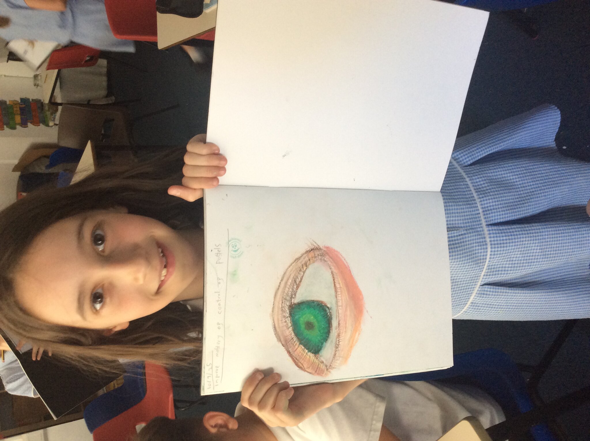 Image of Class 4 - Oil pastel Eyes