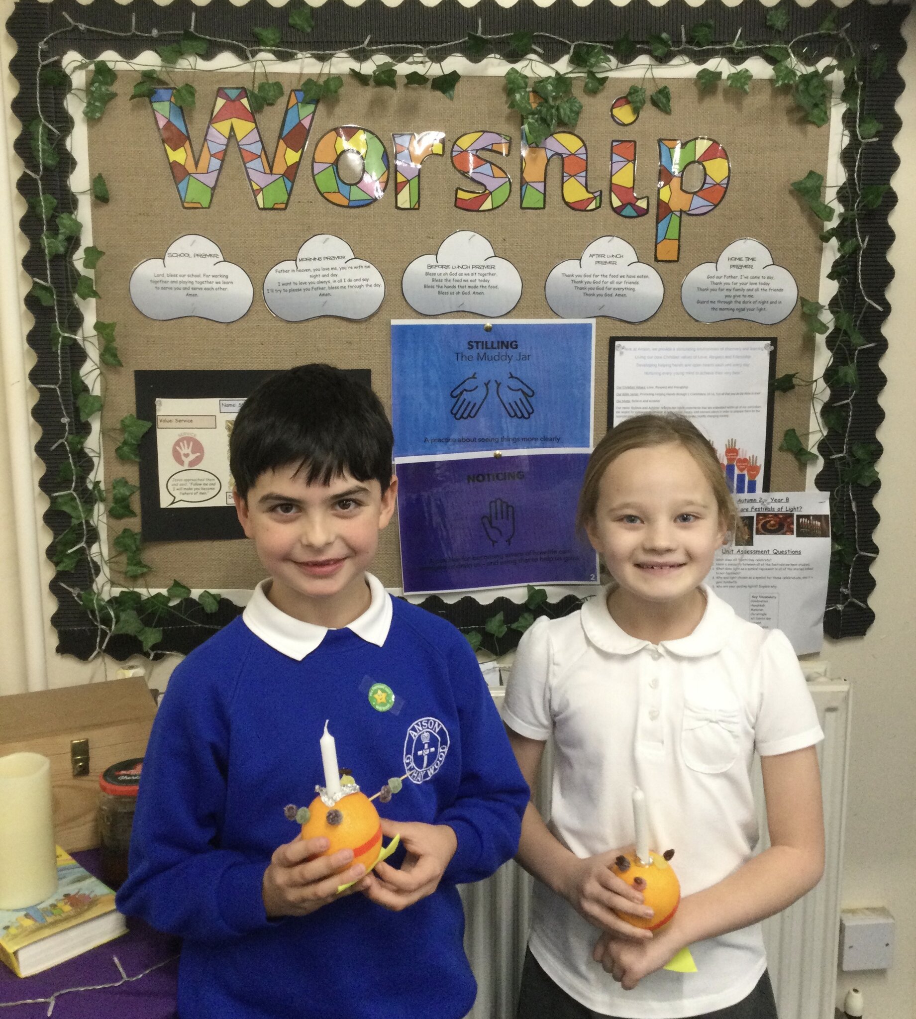 Image of Christingle making in Class 3 