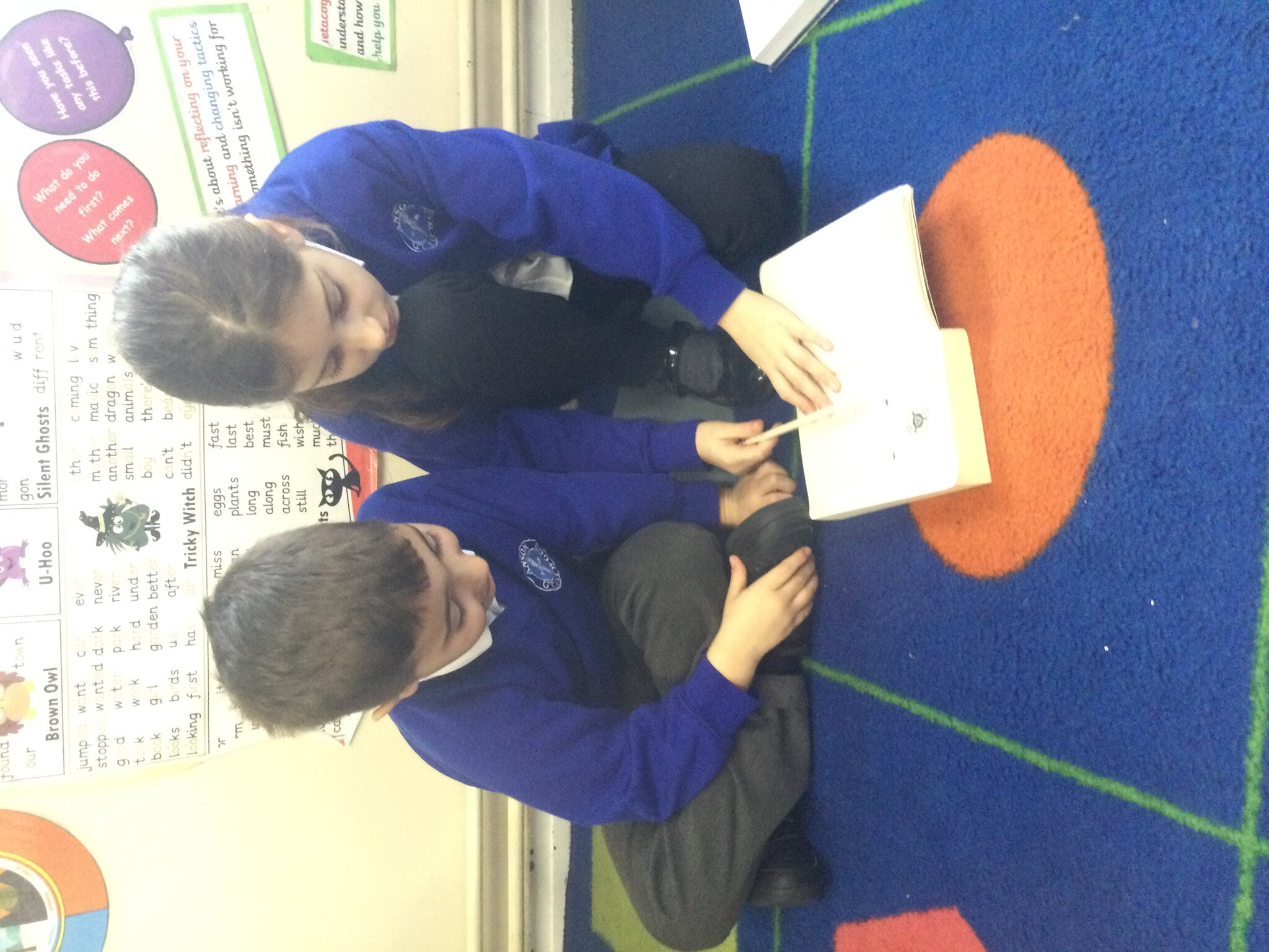 Image of Mixed class reading session