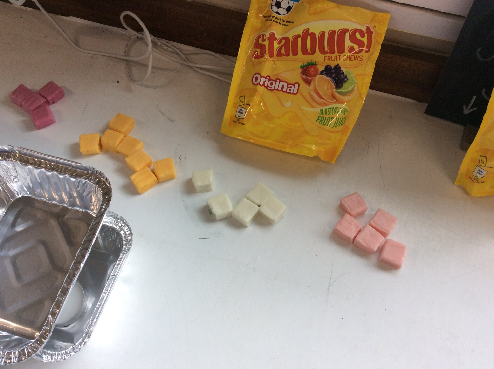 Image of Creating rocks from Starburst sweets
