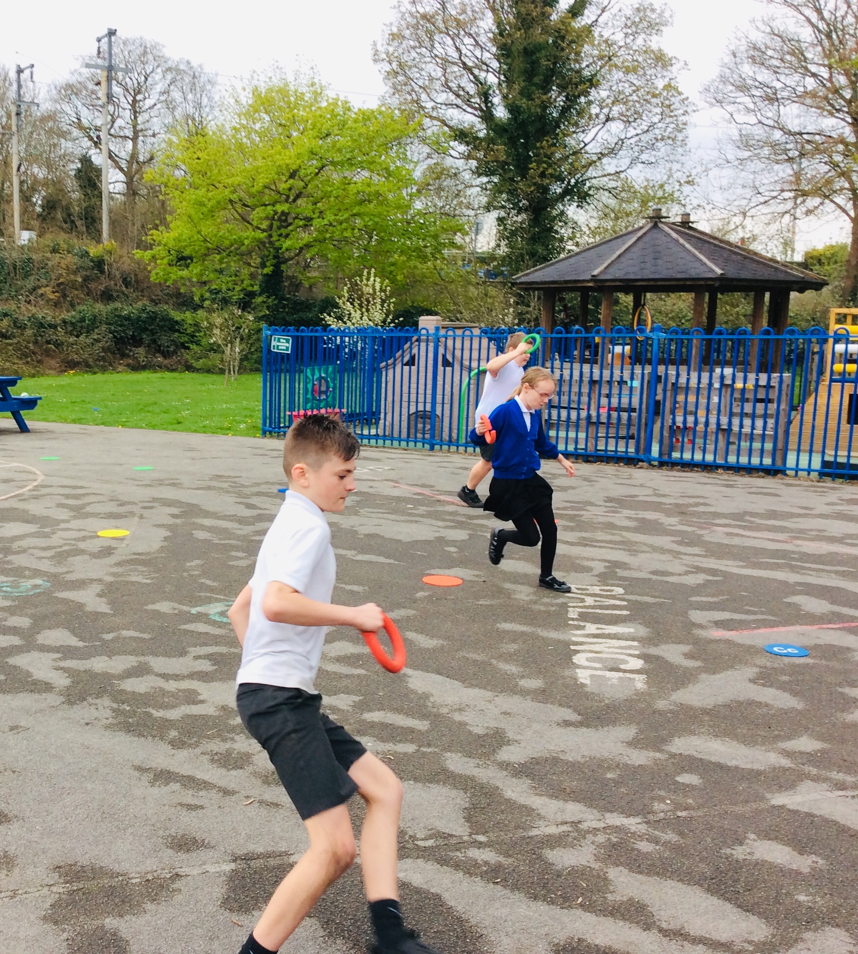 Image of Relay racing practice. 