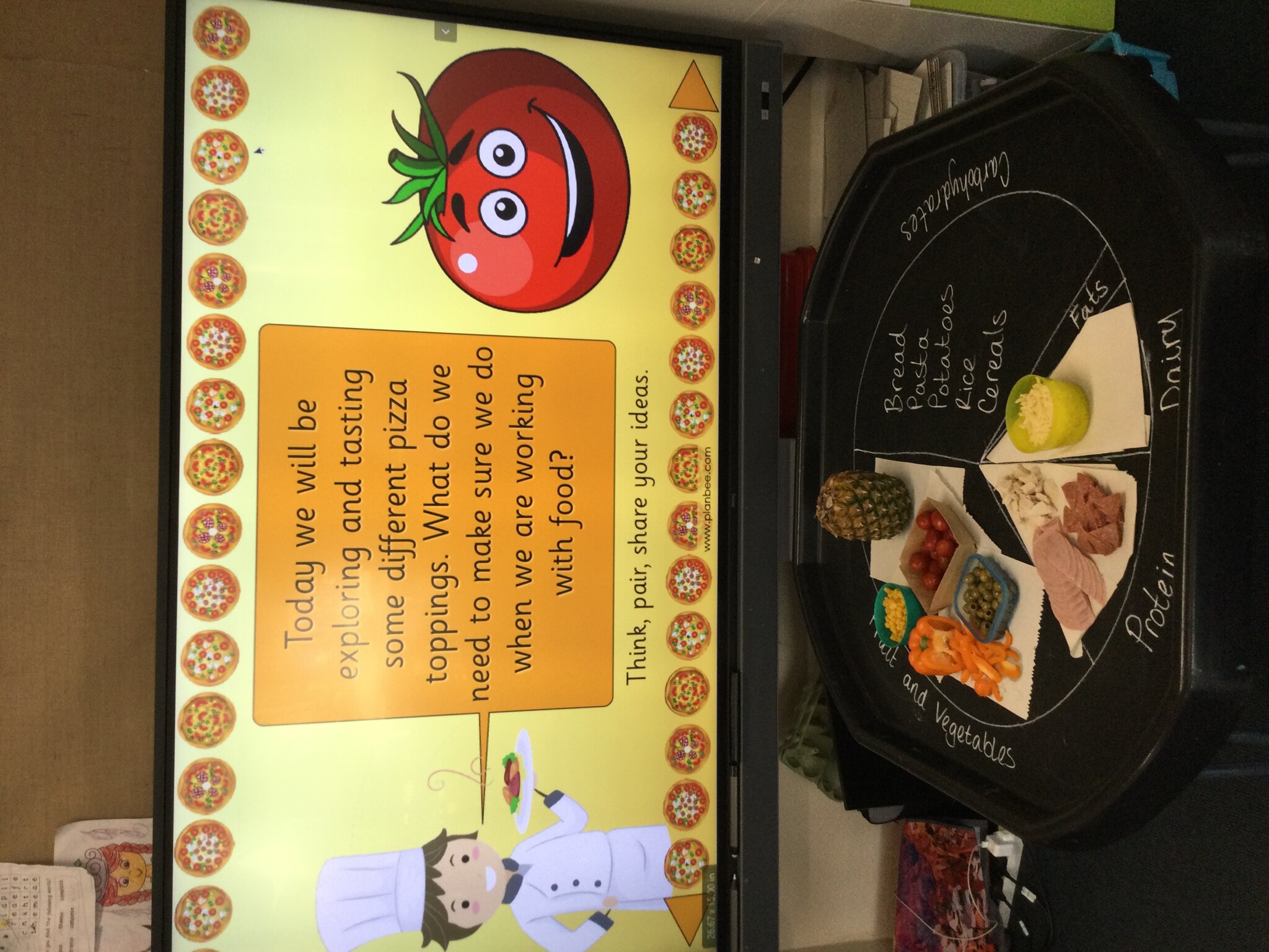 Image of Tasting pizza toppings