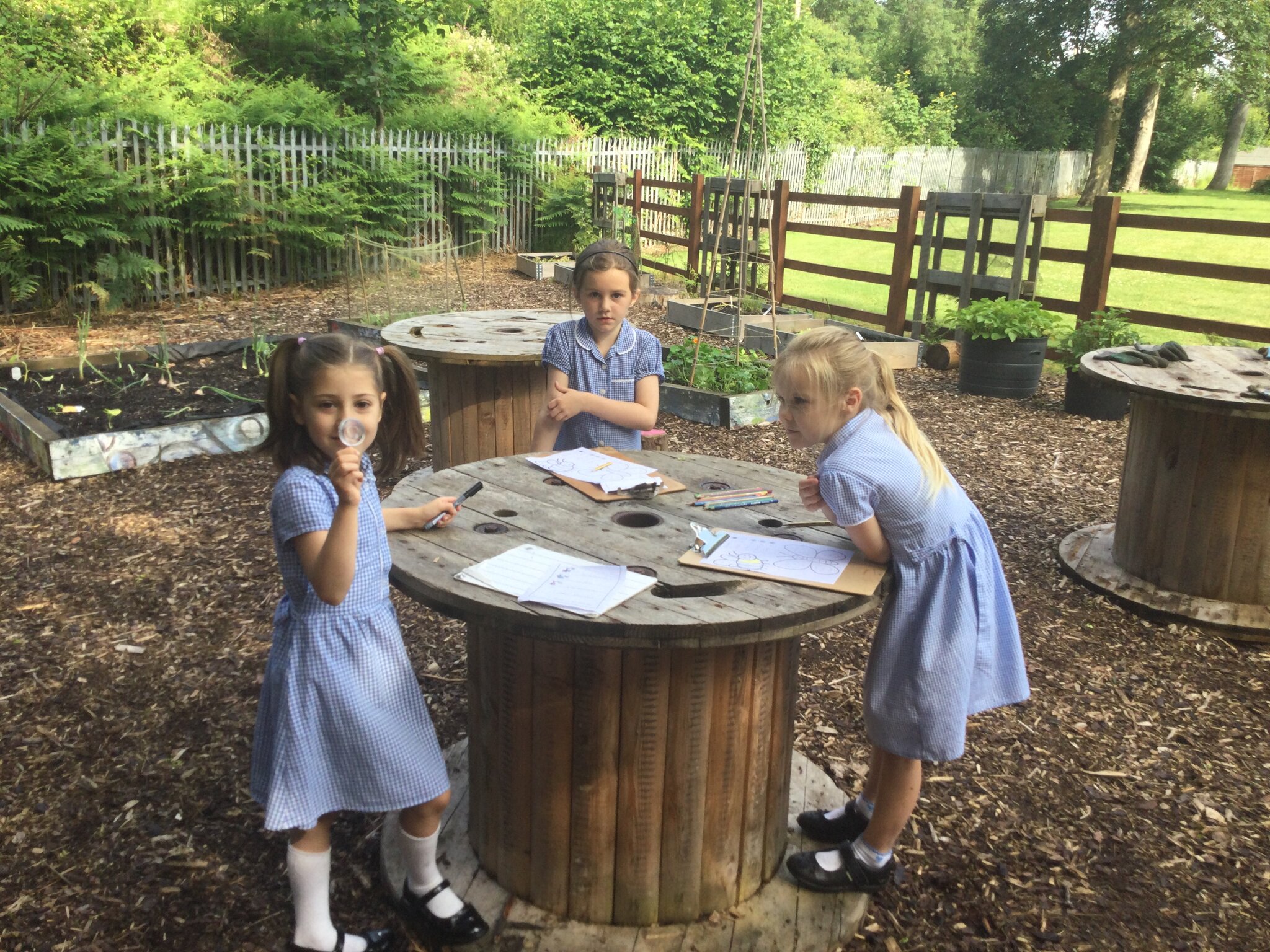 Image of French in our outdoor classroom 