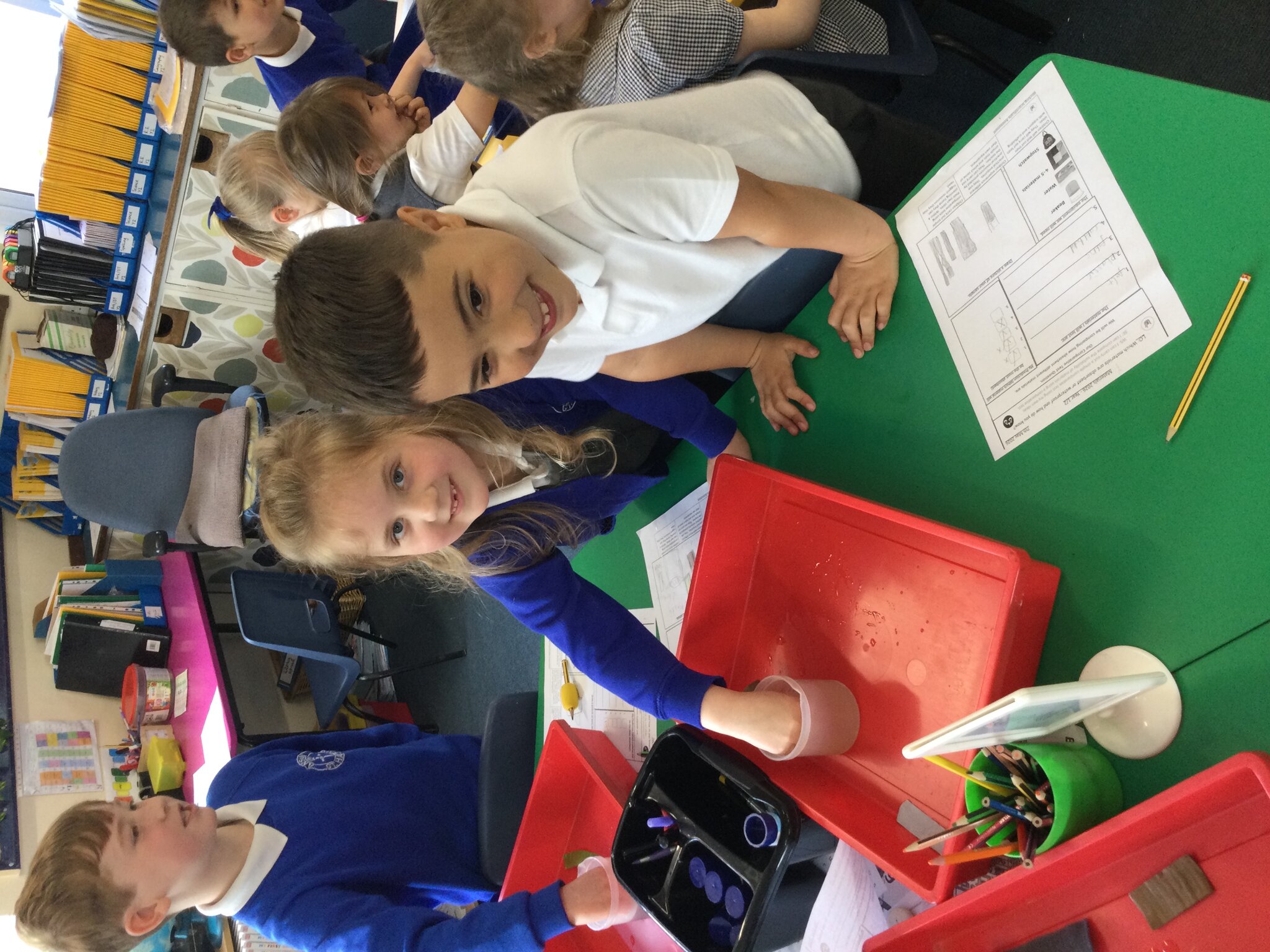 Image of Testing absorbency 