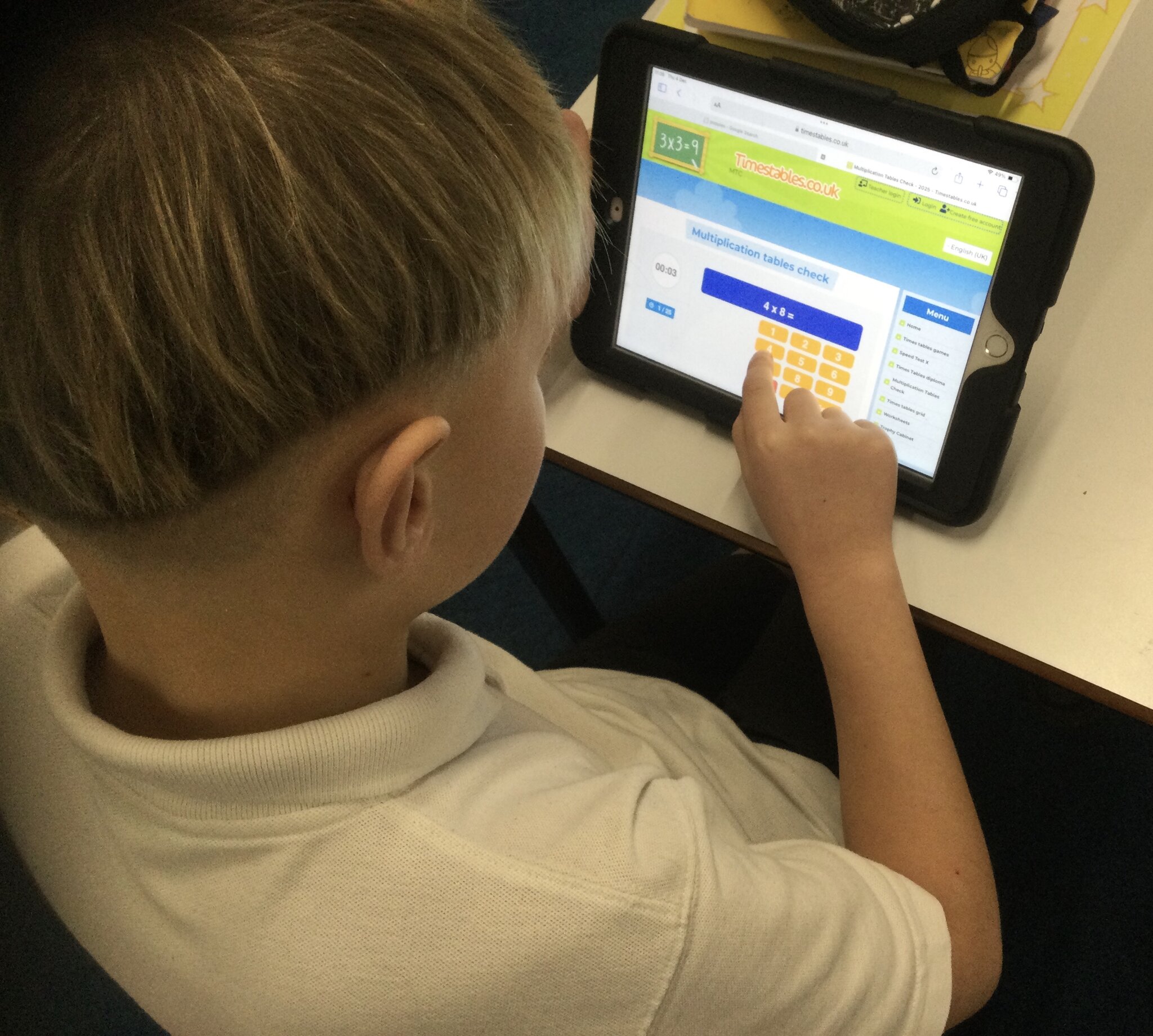 Image of Maths tables tests
