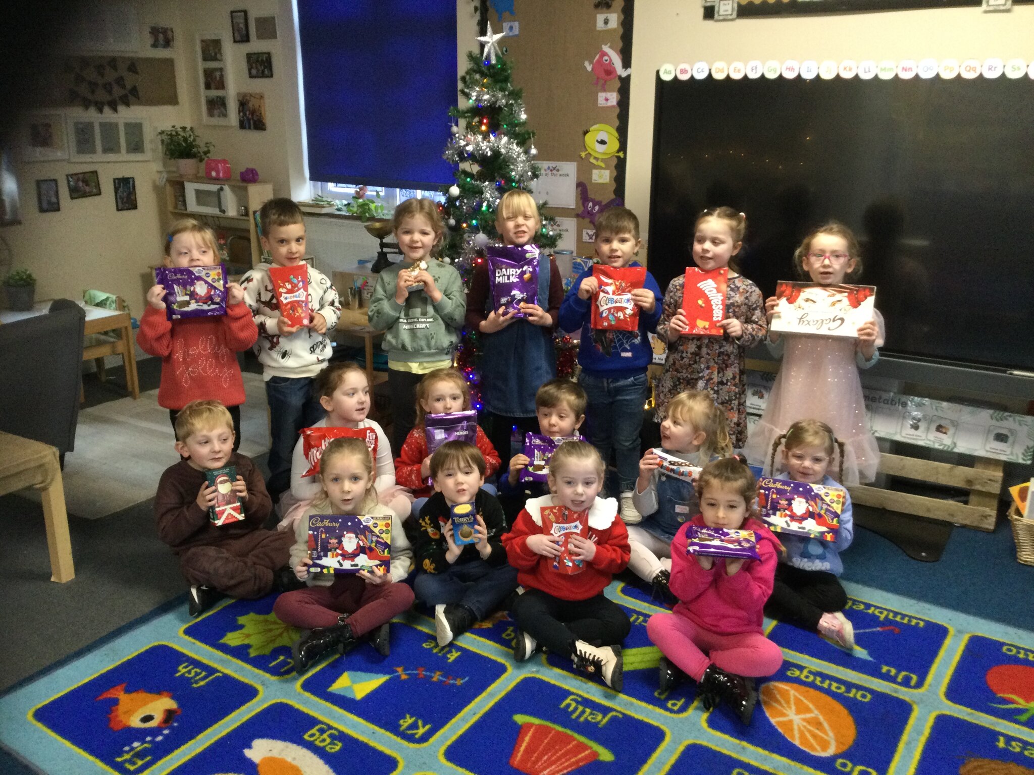 Image of Wow, what generous chocolate donations from Class 1