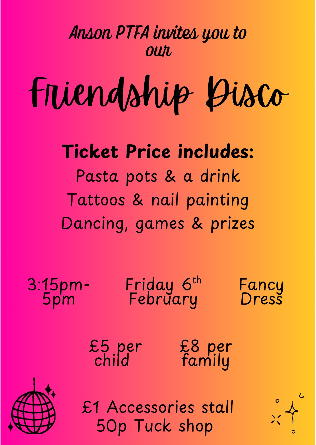 Image of PTFA Friendship Disco!