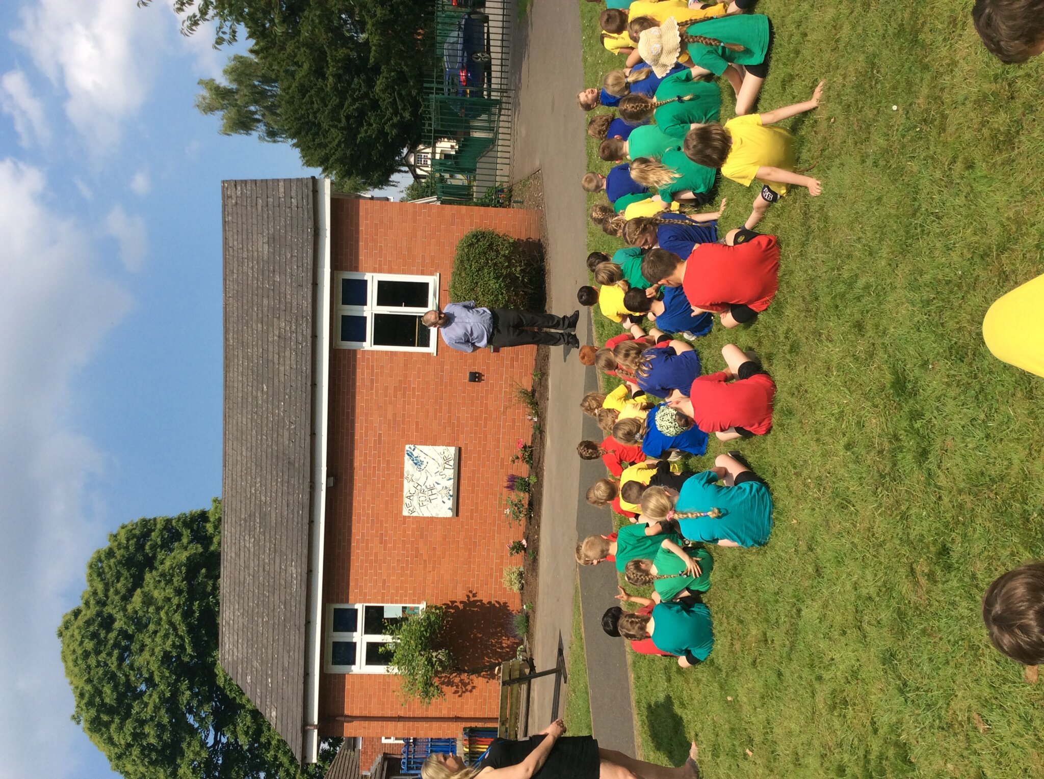 Image of Father Neale blessing our Reflection Garden