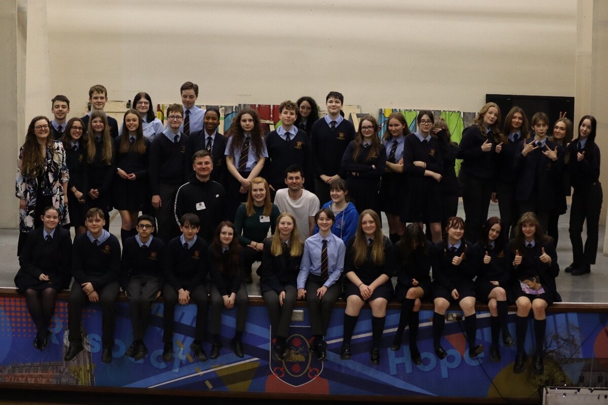 Image of Year 9 and Key Stage 4 Drama pupils enjoy a play and workshop presented by Theatre in Education company ‘TiE It Up Theatre’ 