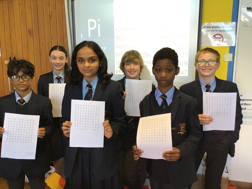Image of Year 7 pupil breaks school Pi recall record!