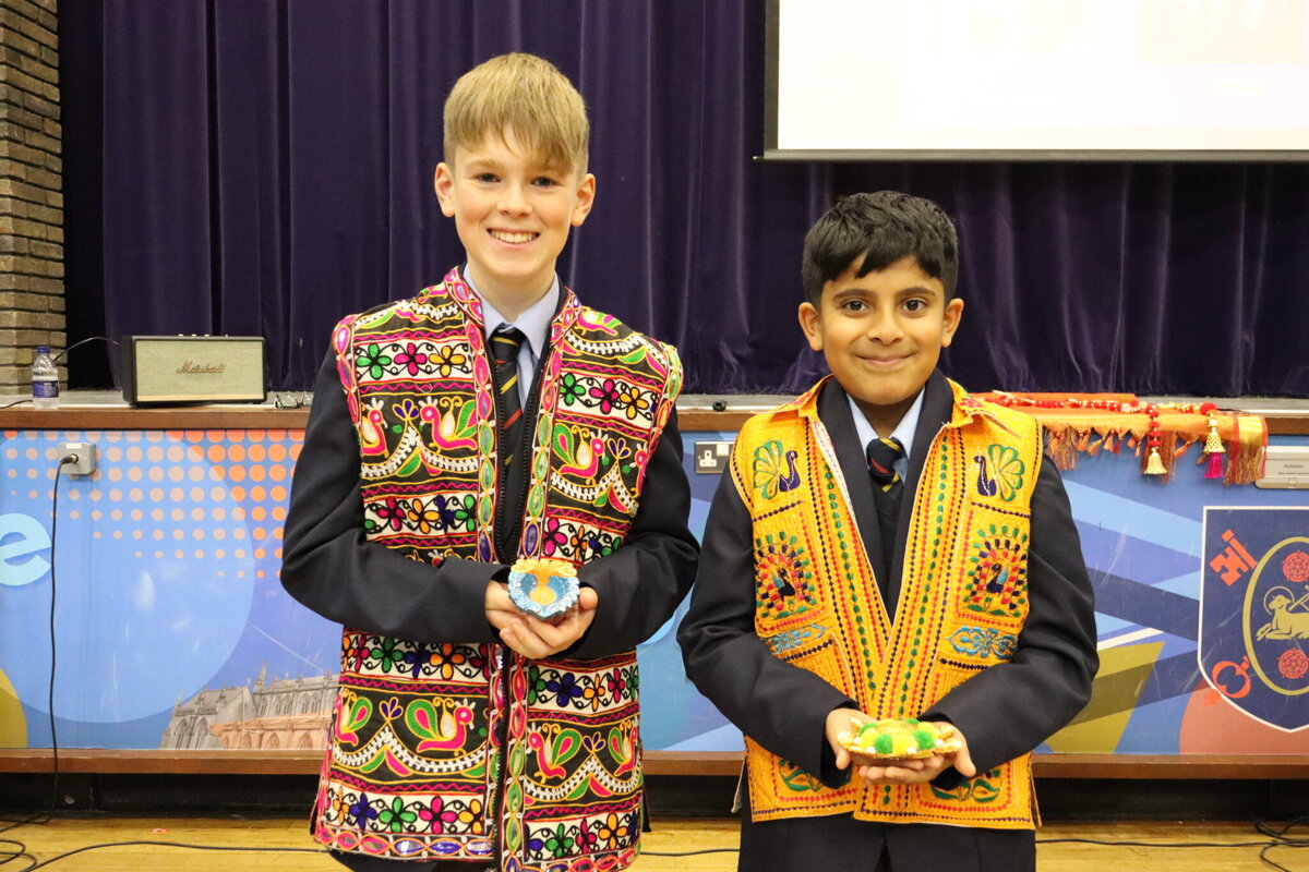 Image of Year 7 pupils enjoy a fun Diwali workshop