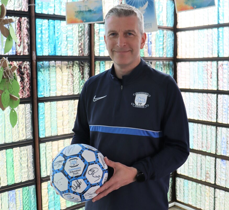 Image of Thank you to Preston North End Community and Education Trust for donating a signed PNE football to our prom raffle