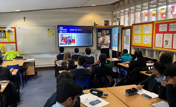 Image of Lancaster University School of Mathematics deliver a taster session to year 10 mathematicians