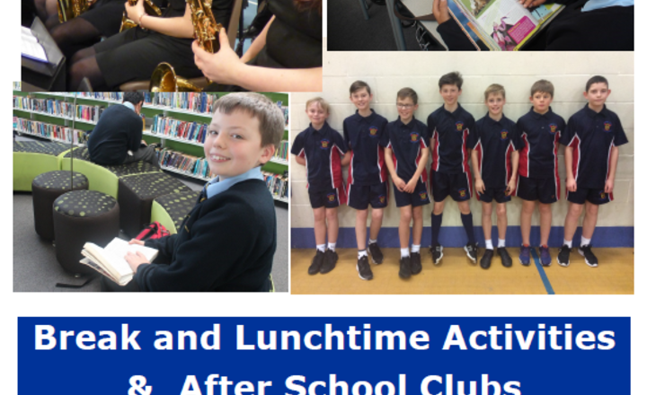 Image of Break and Lunchtime Activities and After School Clubs Spring 2018