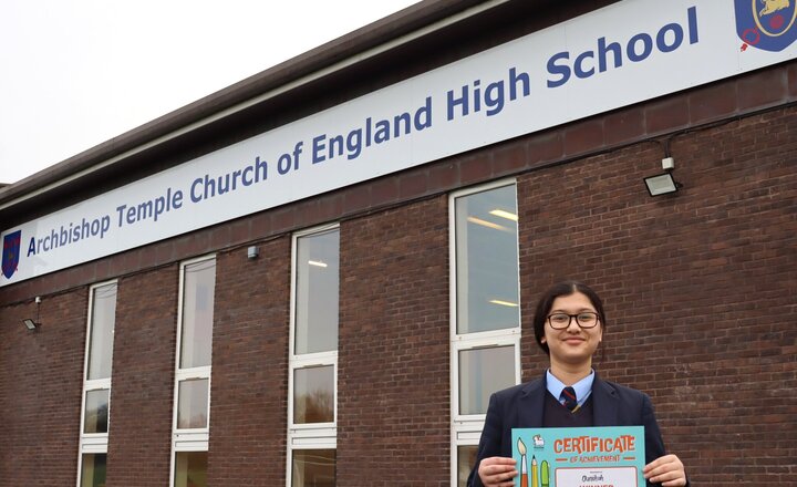 Image of Year 9 pupil wins the Preston City Council bin wagon design competition