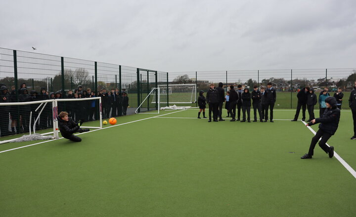 Image of Penalty shoot out, organised by 11S, proves popular and raises lots of money for charity