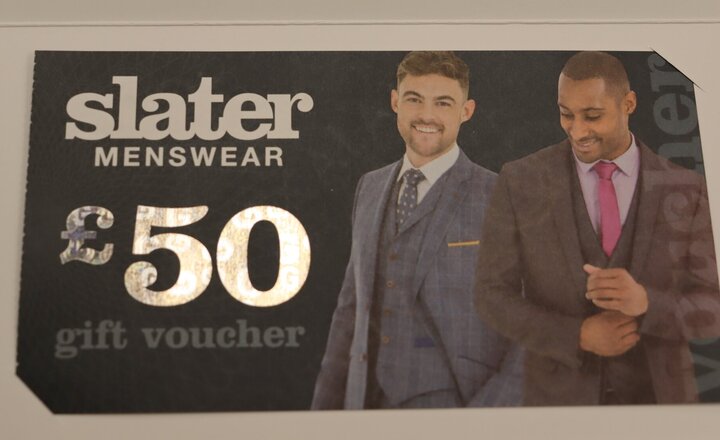 Image of Thank you to Slater Menswear for donating prizes to our year 11 prom raffle