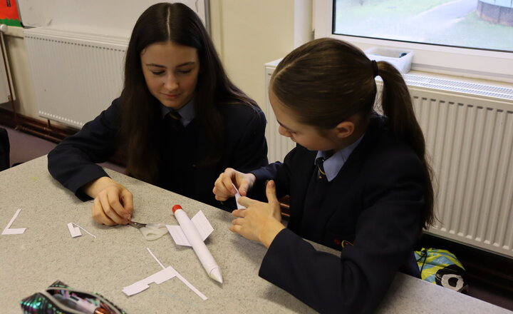 Image of Science Week - Pupils in year 8 looks at aerodynamics with BAE Systems