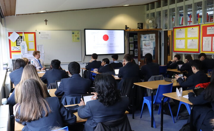 Image of Year 9 pupils explore different aspects of the Great Eastern Japan Earthquake, tsunami and radiation disaster ahead of author visit