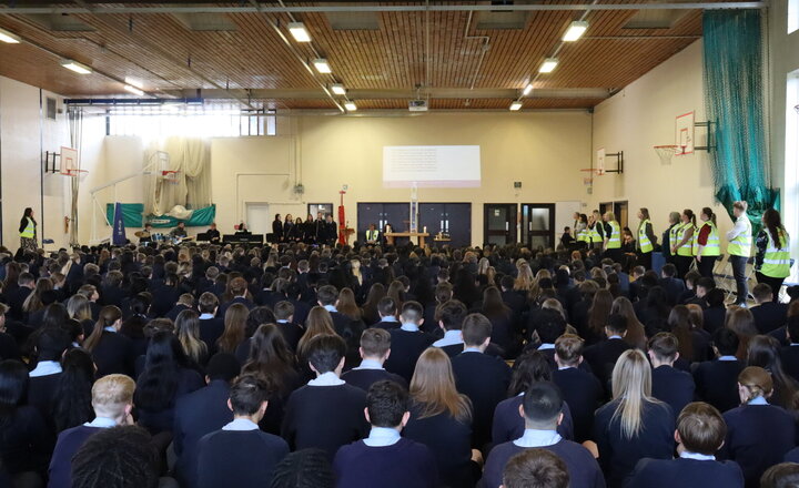 Image of We welcome the Rt Rev Dr Jill Duff, the Bishop of Lancaster, to lead our whole school Easter Communion 