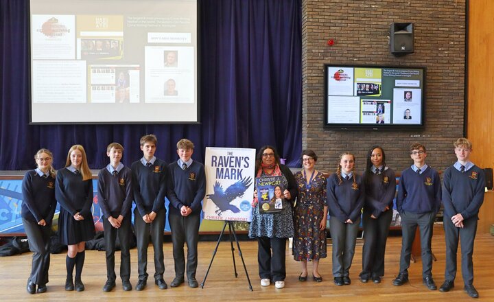 Image of Year 10 pupils enjoy talk and workshop with published crime author