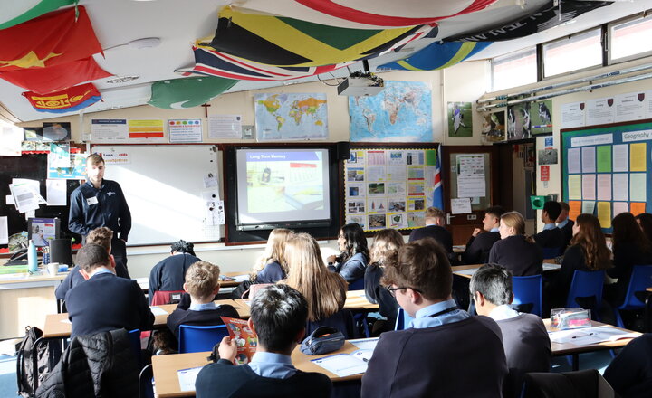 Image of Year 10 pupils learn useful study techniques in a fascinating Studying with the Brain in Mind workshop 