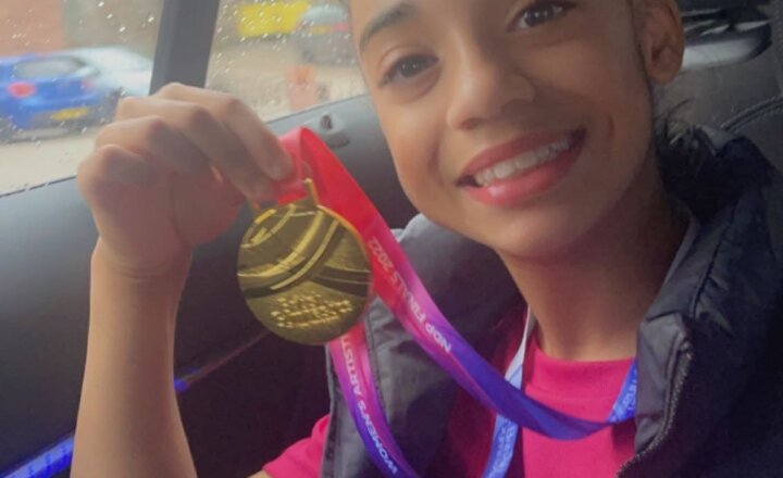 Image of Jayla brings home a British Gymnastics Gold medal