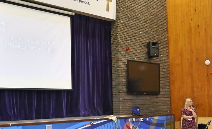 Image of Lancaster University School of Mathematics deliver STEM presentation to year 11 girls