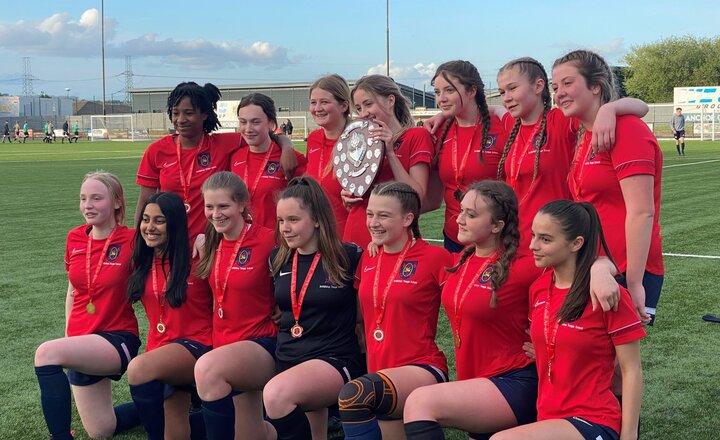 Image of Under 16 Girls Football Team win the Lancashire Schools Football Final