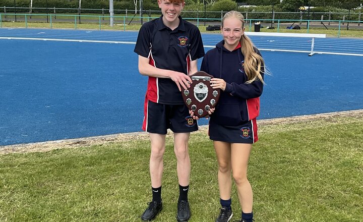 Image of Pupils celebrate first and third place at city sports event