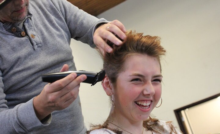 Image of Brave Schoolgirl Raises Nearly £900 in Charity Head Shave