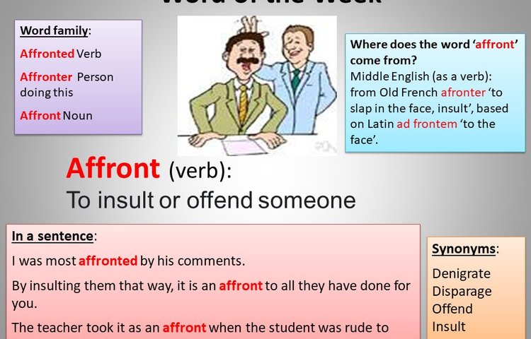 Image of Word of the Week - Affront