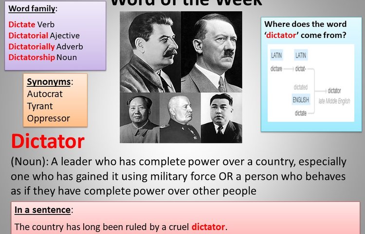 Image of Word of the Week - Dictator