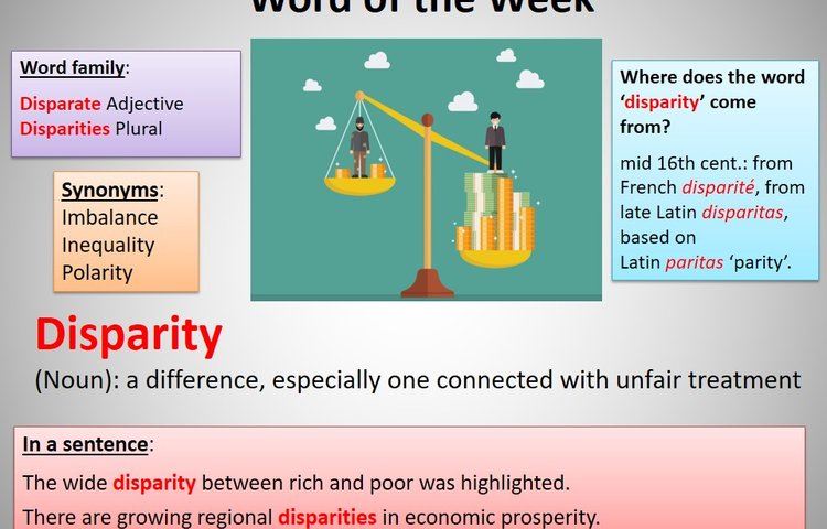 Image of Word of the Week - Disparity