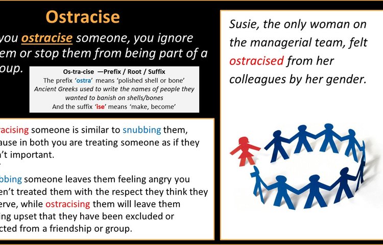 Image of Word of the Week - Ostracise