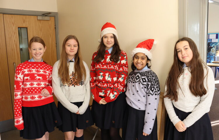 Image of Pupils and staff enjoy Christmas Jumper Day and a Festive menu