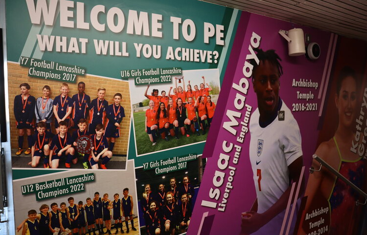 Image of Inspiring new PE displays featuring former pupils