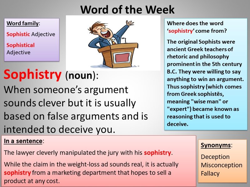 Image of Word of the Week - Sophistry